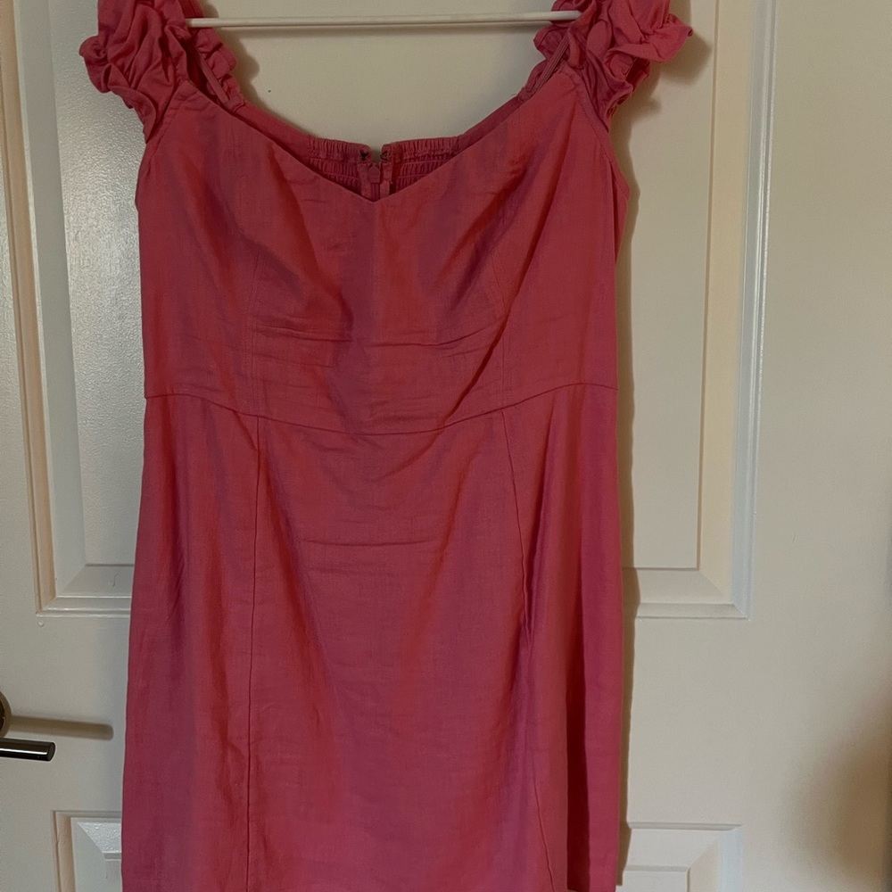 Pink Linen Dress